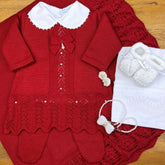 Vestido e Calça - Domitila - Red com Pérolas e Cristais Swarovski